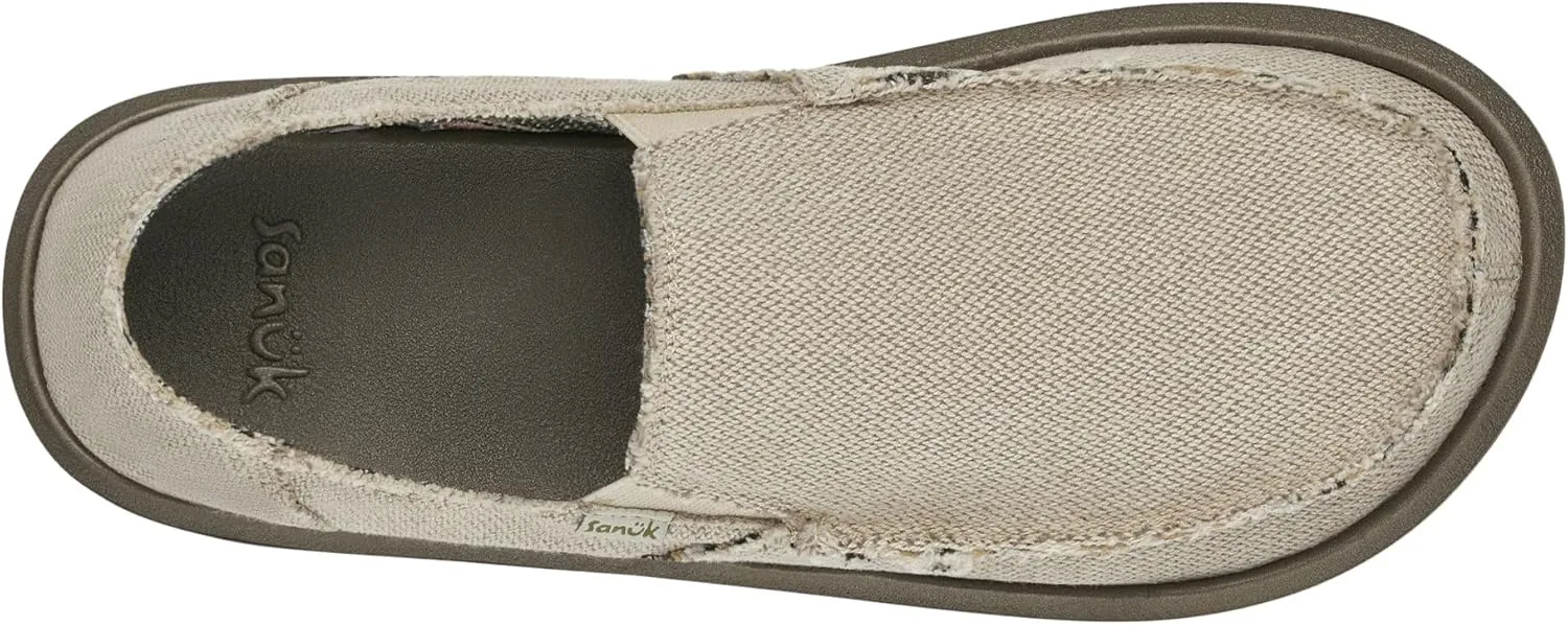 Sanuk Mens Hemp Loafers | Mens Shoes | Slip On Shoes for Men | Men's Slip-on Loafers | Comfort Footbed