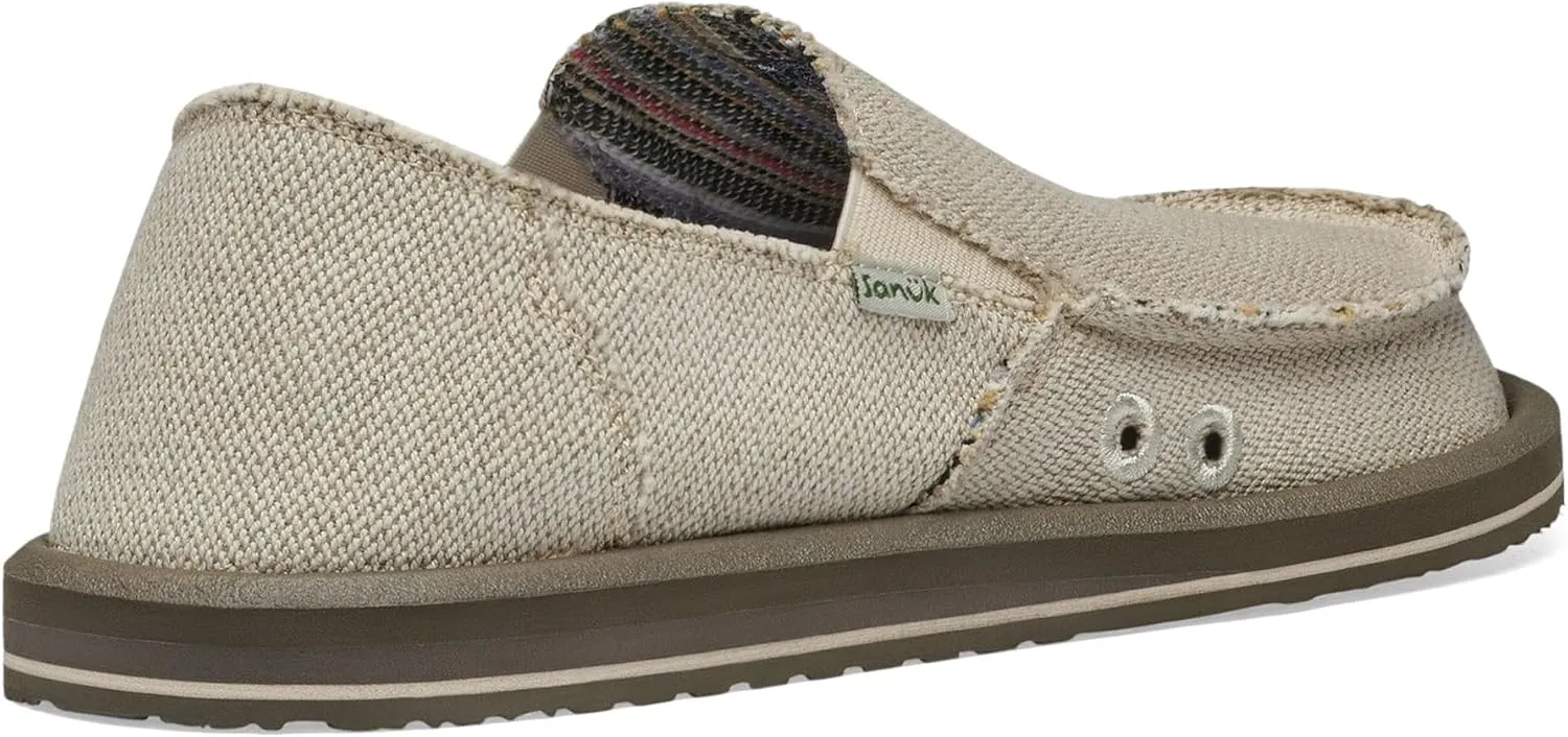 Sanuk Mens Hemp Loafers | Mens Shoes | Slip On Shoes for Men | Men's Slip-on Loafers | Comfort Footbed