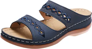 SBGMoSJ Diabetic Shoes for Women Wide Width Sandalias De Mujer OrtopéDicas Orthopedic Slides for Women Size 7 Beach Flip Flops Women Silver High Heels White Sandals Women Platform