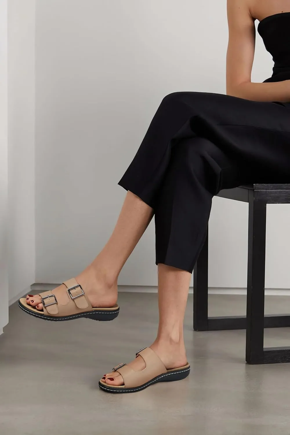 SHIBEVER Flat Sandals Women Dressy: Non Slip, Arch Support, Orthopedic, Plantar Fasciitis Comfortable Walking Sandal