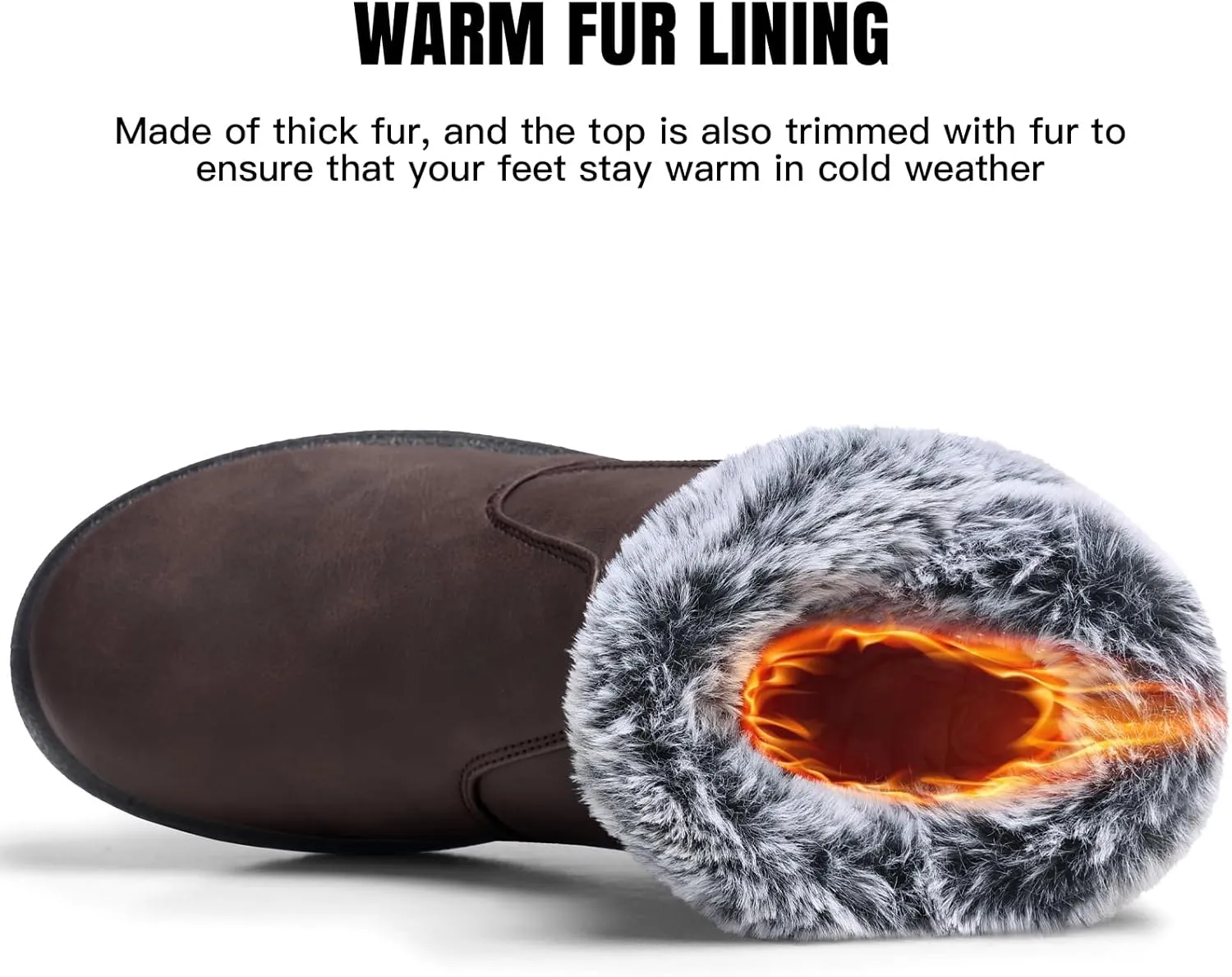 SHIBEVER Winter Boots for Women Waterproof: Womens Snow Boots Warm - Ankle Fur Lined Booties - Insulated Winter Shoes