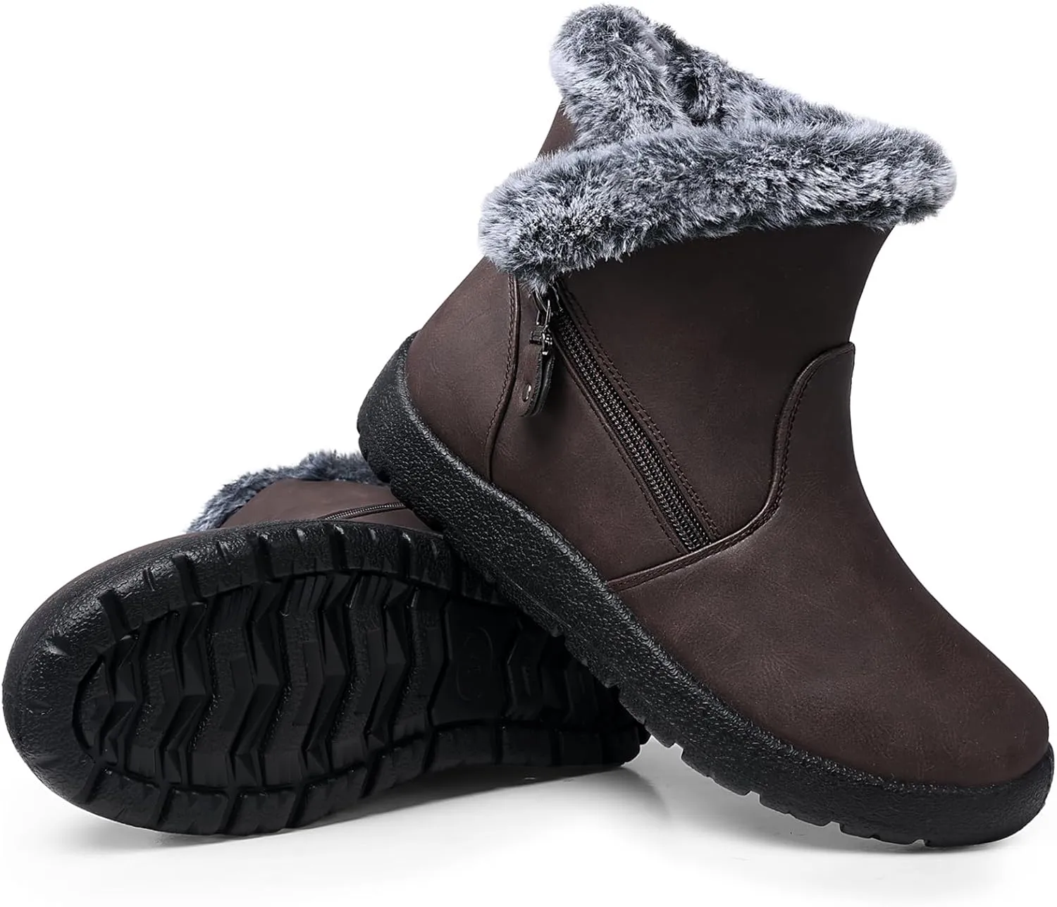SHIBEVER Winter Boots for Women Waterproof: Womens Snow Boots Warm - Ankle Fur Lined Booties - Insulated Winter Shoes