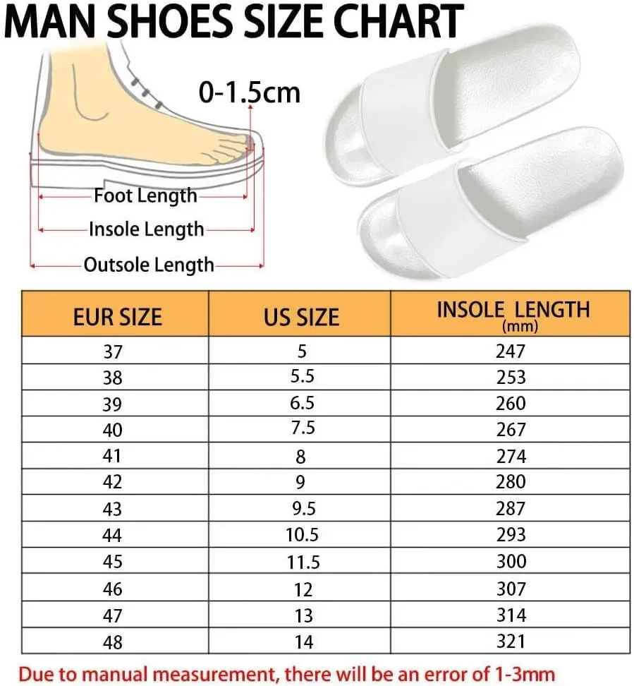 Slide Sandals, Beach Flats for Women, Comfotable Open Toe Non Slip Summer Shoes for Gym, Pool, Camping, Beach