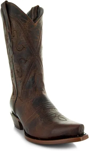 Soto Boots Women's Cheyenne Leather Snipped Toe Cowgirl Boots, Genuine Leather Handcrafted Cowboy Boots For Women M50041