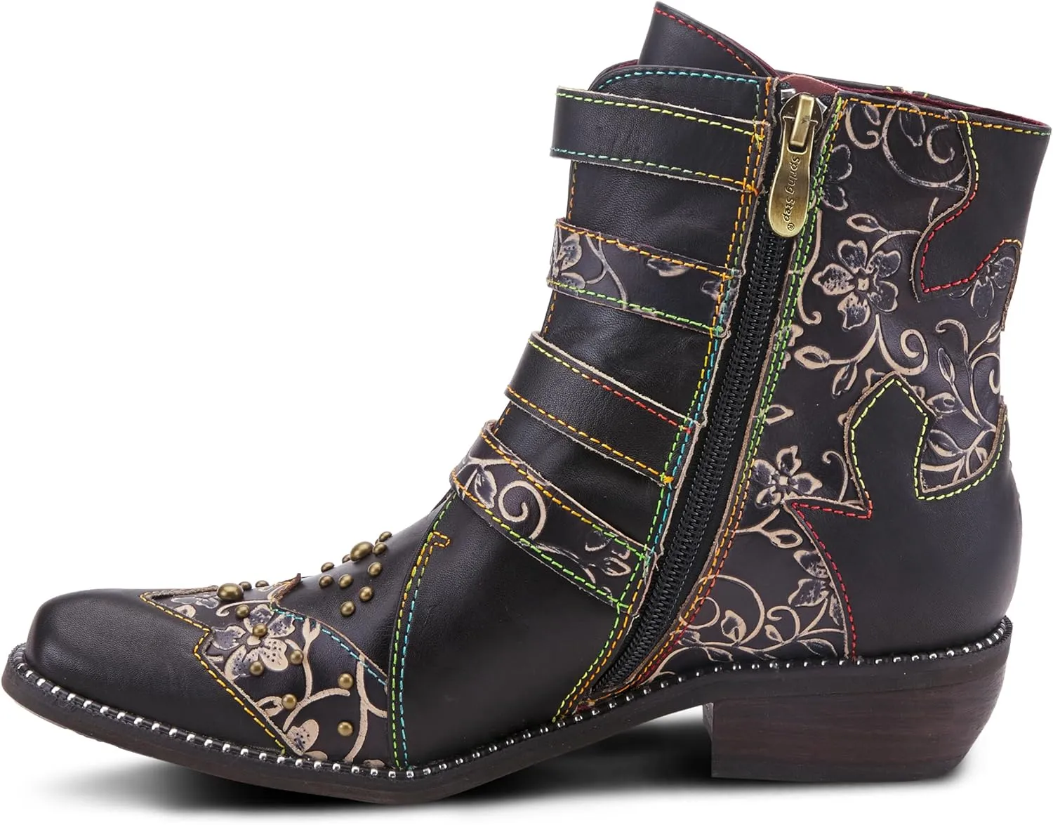 Spring Step L'Artiste Rodeha Booties for women - Women's Ankle Boots with Zipper Closure - Ladies Boots with Western Style Pointed Toe Silhouette