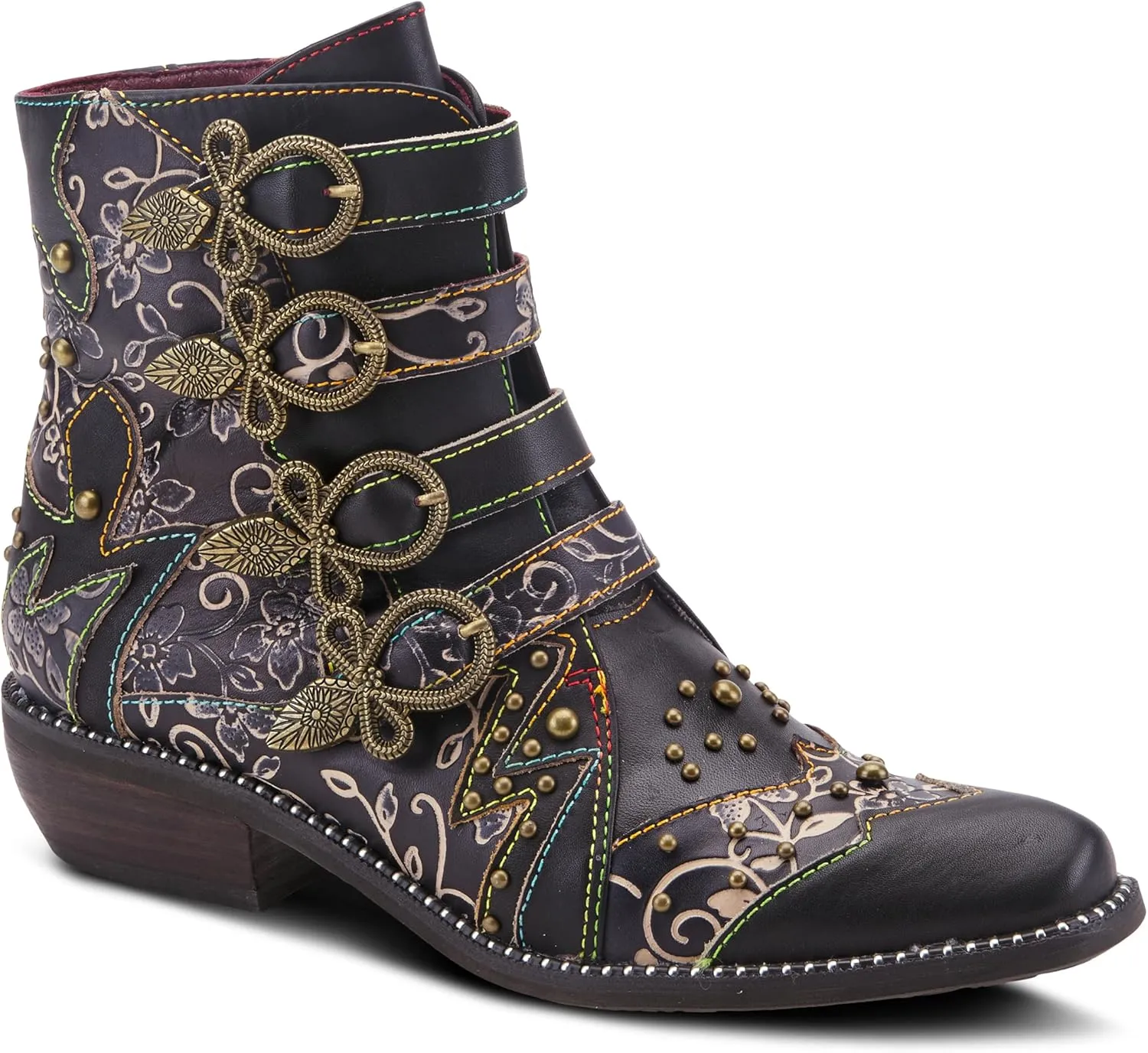 Spring Step L'Artiste Rodeha Booties for women - Women's Ankle Boots with Zipper Closure - Ladies Boots with Western Style Pointed Toe Silhouette