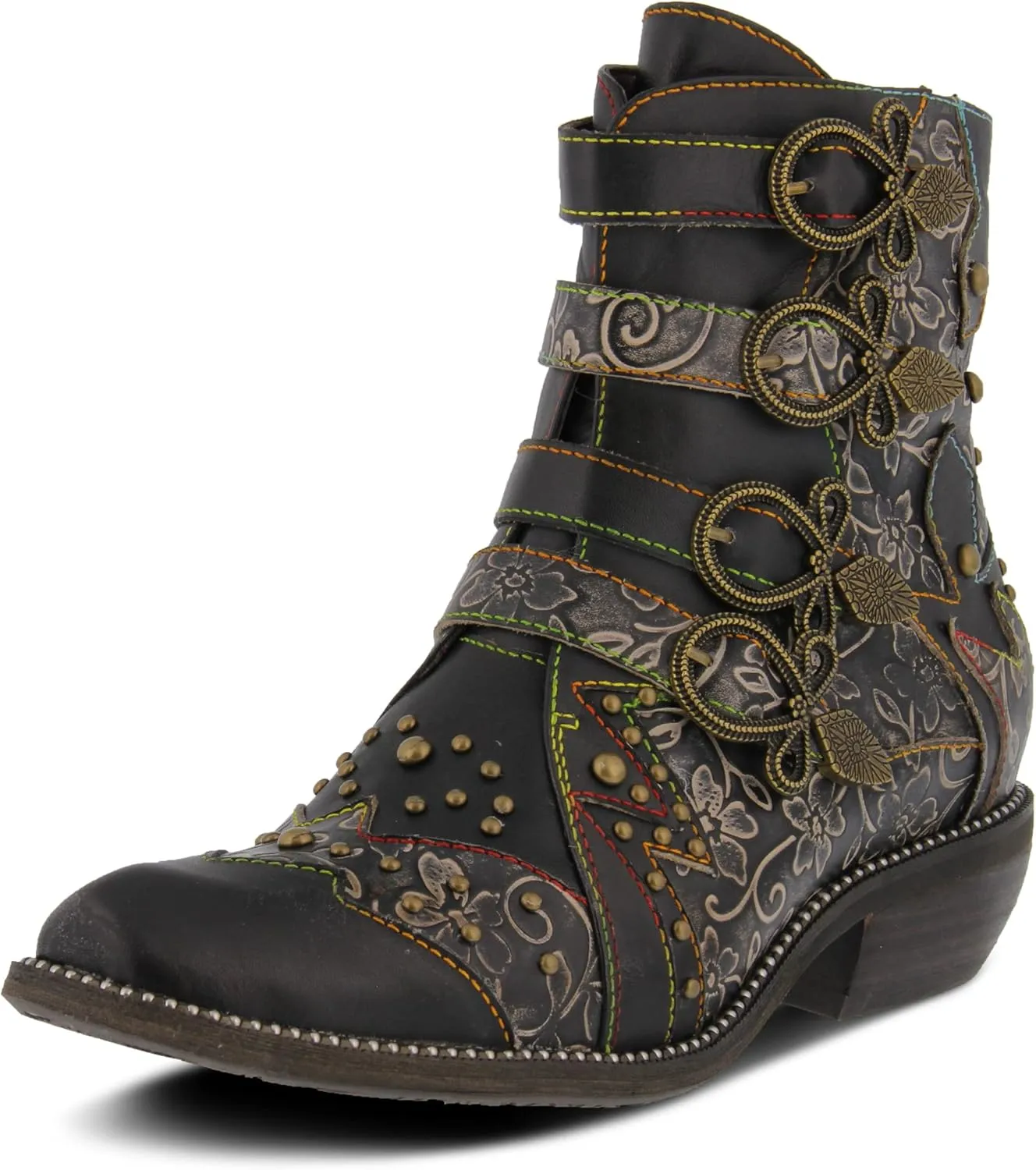 Spring Step L'Artiste Rodeha Booties for women - Women's Ankle Boots with Zipper Closure - Ladies Boots with Western Style Pointed Toe Silhouette