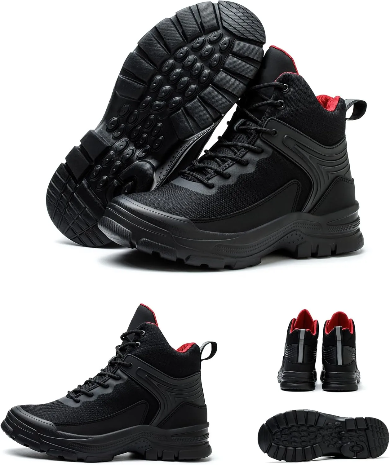 Steel Toe Boots for Men - Slip Resistant and Durable Safety Shoes Men's Indestructible Construction Work Boots with Composite Safety Toe