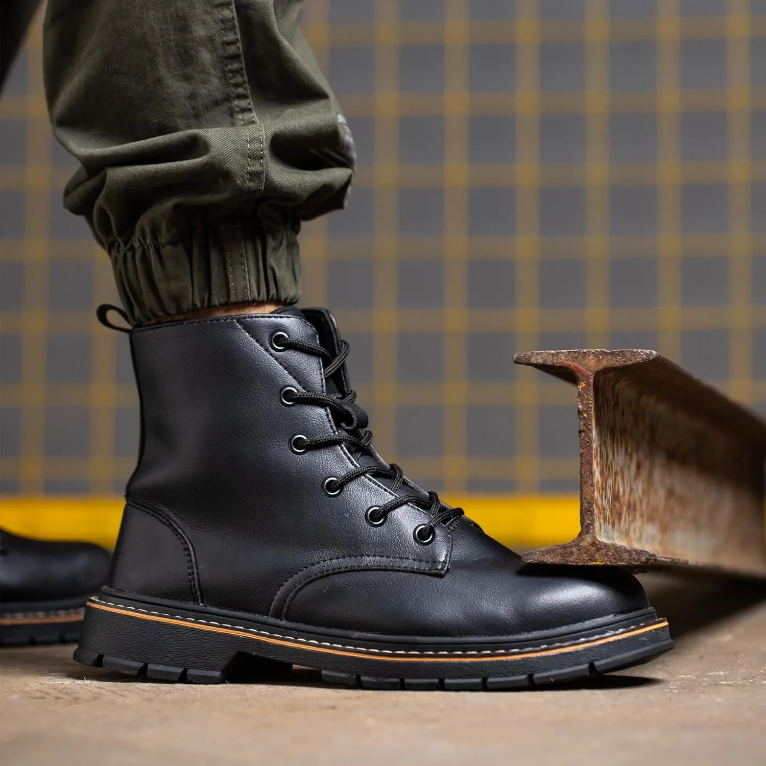 Steel Toe Boots for Women Men, Waterproof Lightweight Safety Work Boots Durability Composite toe Construction Shoes with 6"