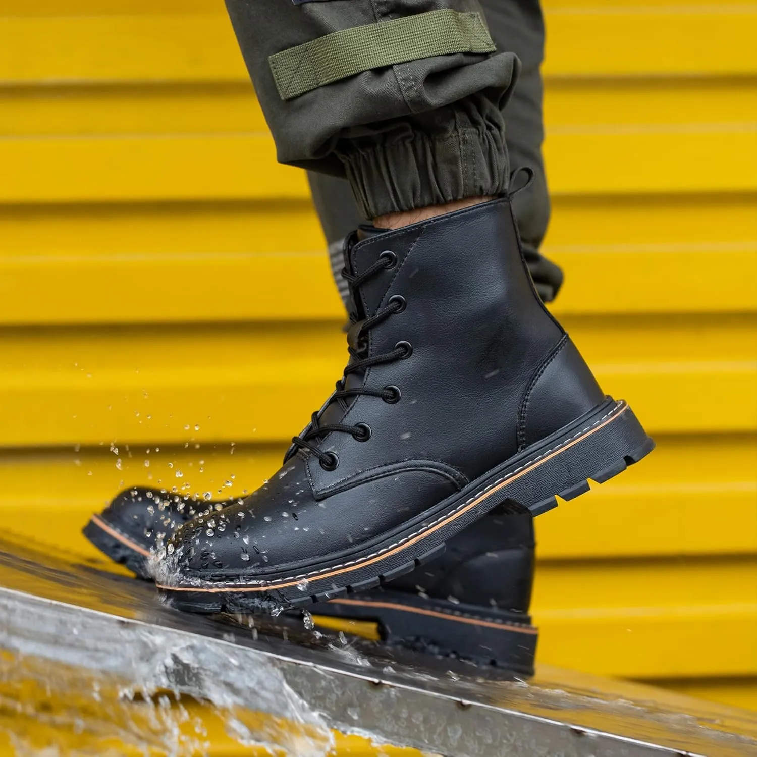 Steel Toe Boots for Women Men, Waterproof Lightweight Safety Work Boots Durability Composite toe Construction Shoes with 6"