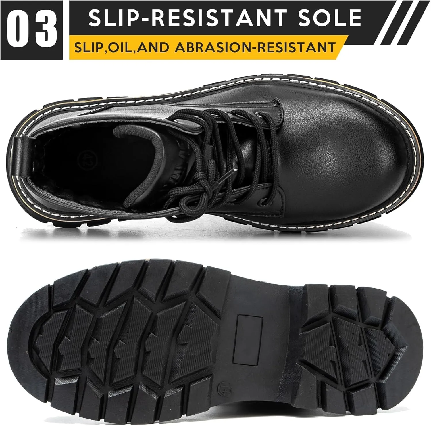 Steel Toe Boots for Women Men, Waterproof Lightweight Safety Work Boots Durability Composite toe Construction Shoes with 6"