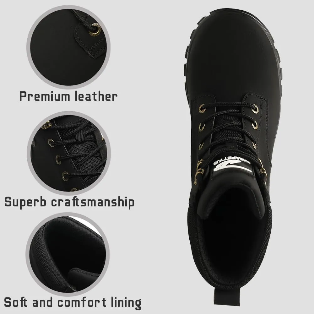 Steel Toe Boots for Women Wateproof Safety Shoes Men Lightweight Composite Toe Boots Leather Construction Steel work Shoes