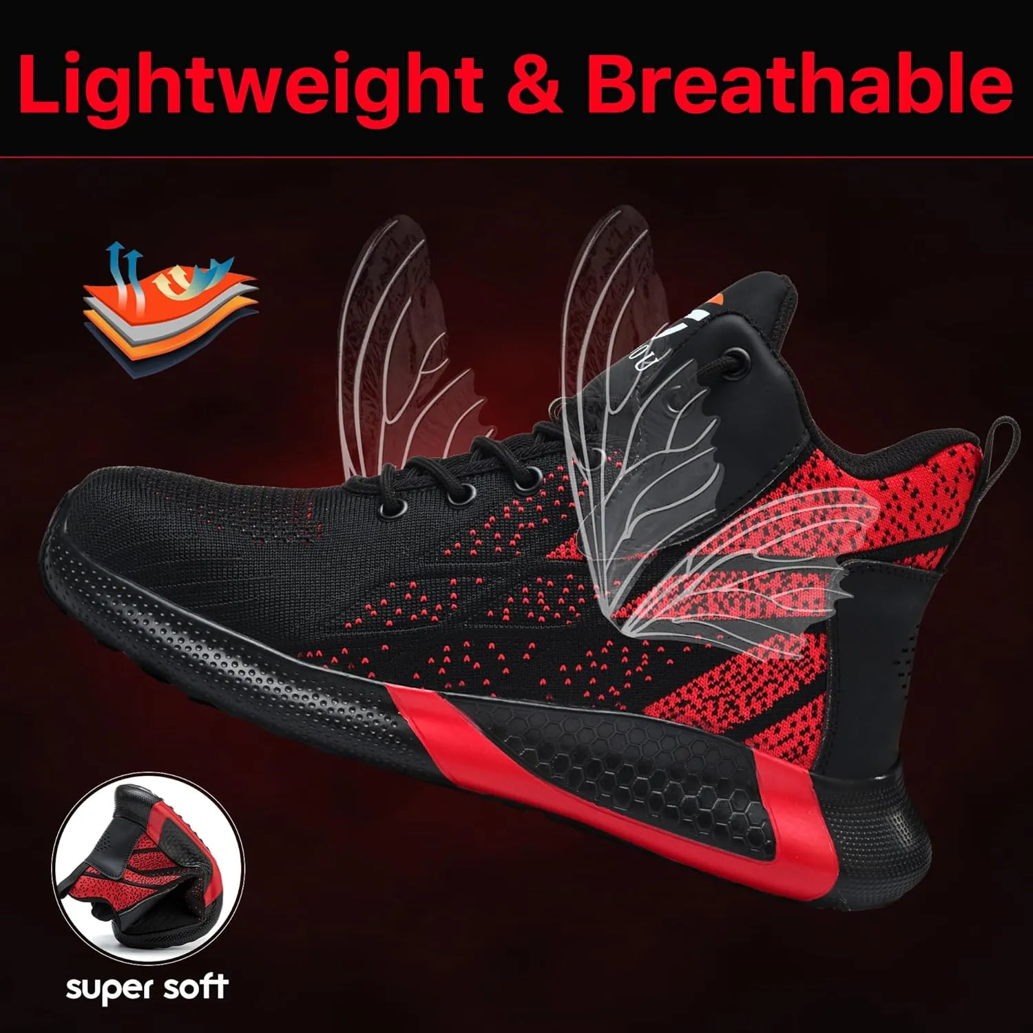 Steel Toe Shoes for Men Lightweight Comfortable Steel Toe Sneakers Waterproof Slip Resistant Steel Toe Boots for Women