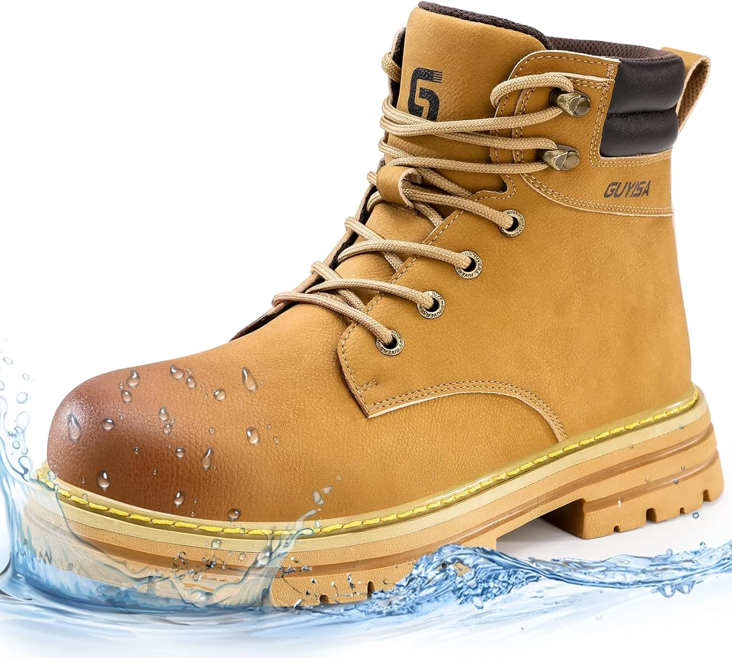 Steel Toe Shoes for Men Lightweight Work Boots for Men Comfortable Steel Toe Boots Industrial Work Shoes Breathable Safety Shoes Construction Steel Toe Sneakers Indestructible Safety Boots