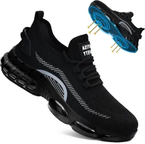 Steel Toe Shoes for Men Lightweight Work Shoes Construction Industrial Work Tennis Shoes Safety Shoes Comfortable Steel Toe Sneakers for Men Women