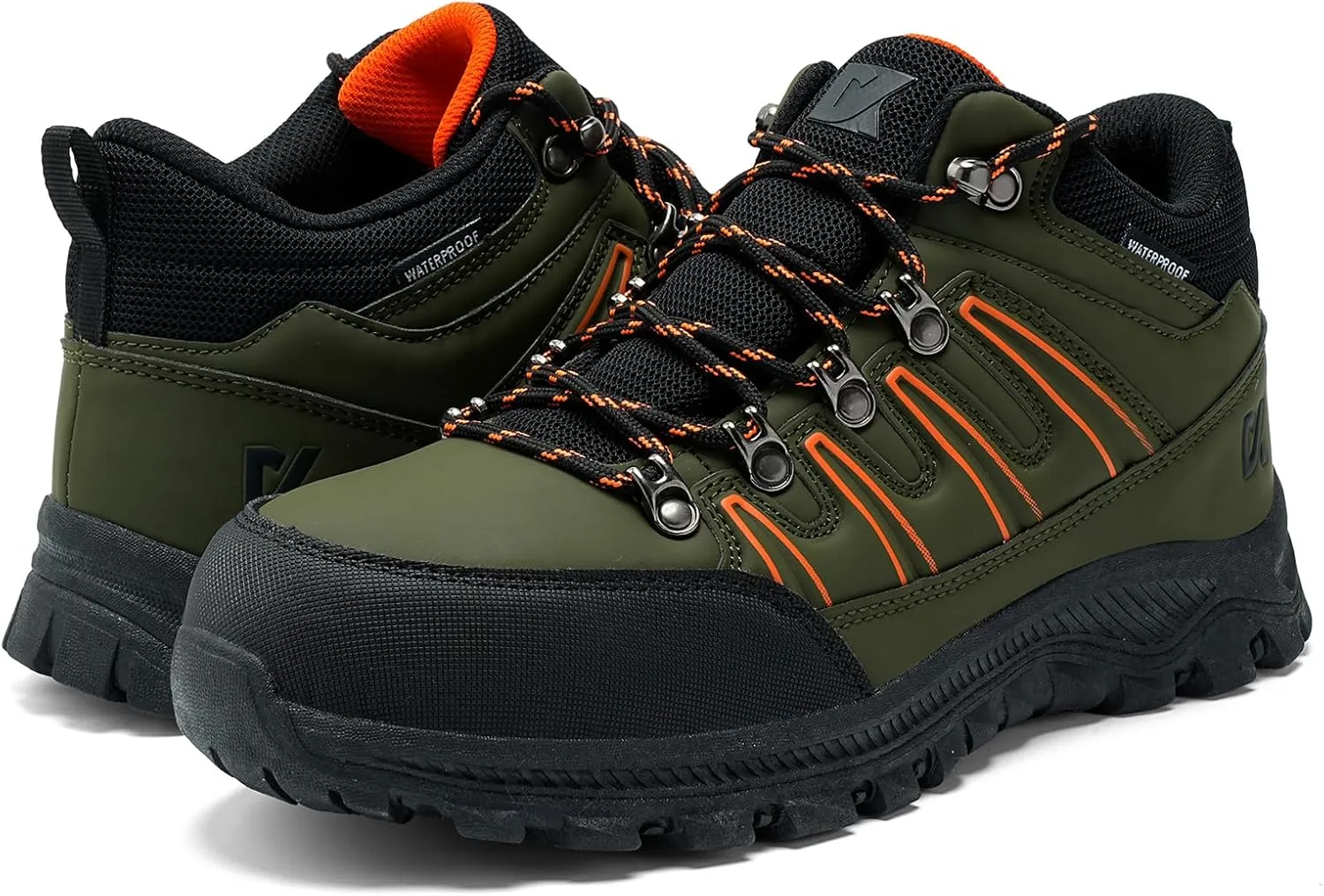 Steel Toe Shoes for Men Outdoor Work Shoes Men Work Puncture Proof Non Slip Safety Boot Industrial Construction Comfortable Outdoor Hiking Military Tactical Shoes