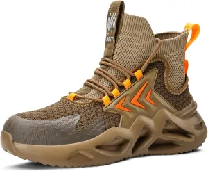 Steel Toe Shoes for Men, Puncture Proof Work Shoes for Men Women, High Top Indestructible Safety Shoes, Lightweight Steel Toe Sneaker for Men.