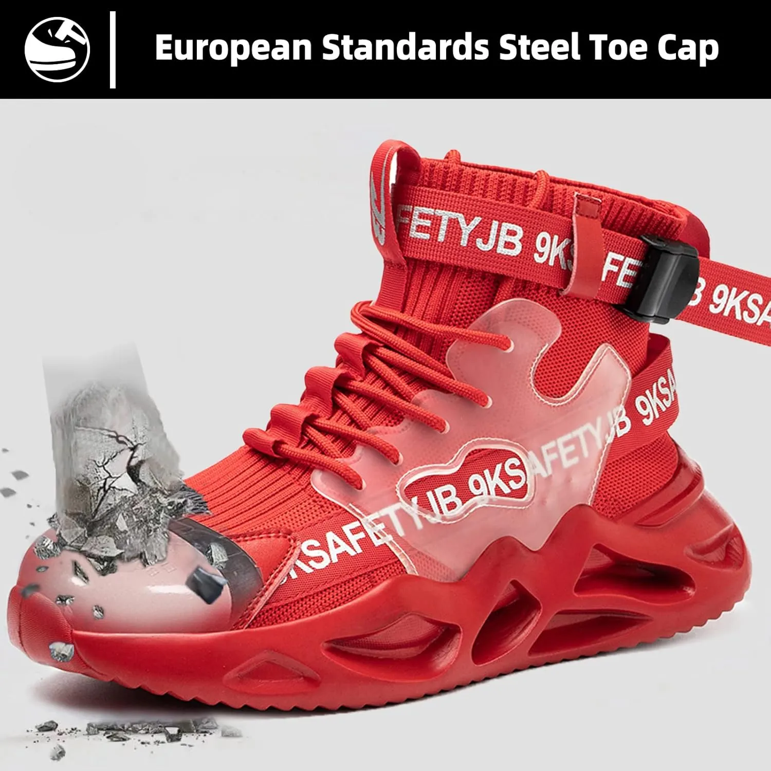 Steel Toe Shoes for Men Women Lightweight Steel Toe Sneakers Safety Shoes Comfortable Indestructible Steel Toe Boots Non Slip Work Shoes