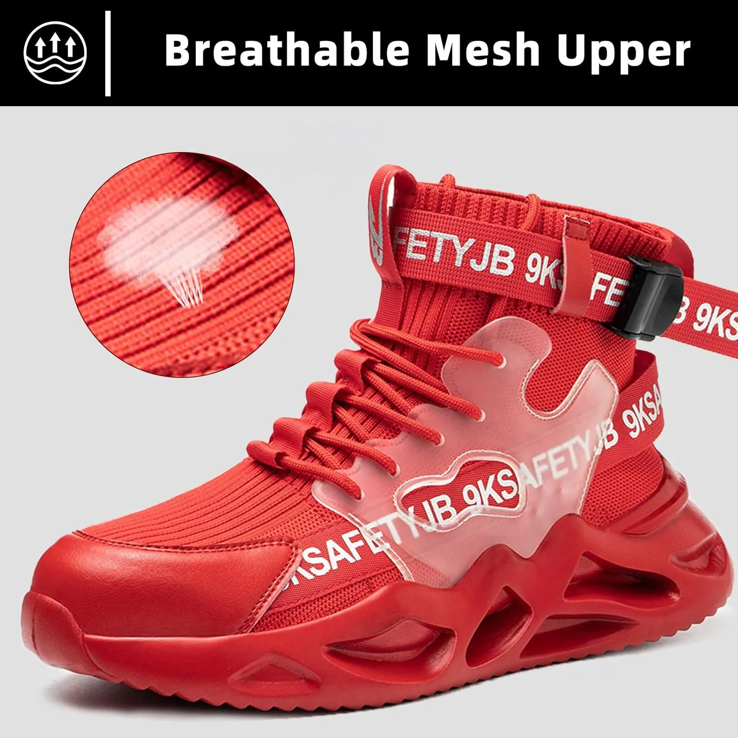 Steel Toe Shoes for Men Women Lightweight Steel Toe Sneakers Safety Shoes Comfortable Indestructible Steel Toe Boots Non Slip Work Shoes