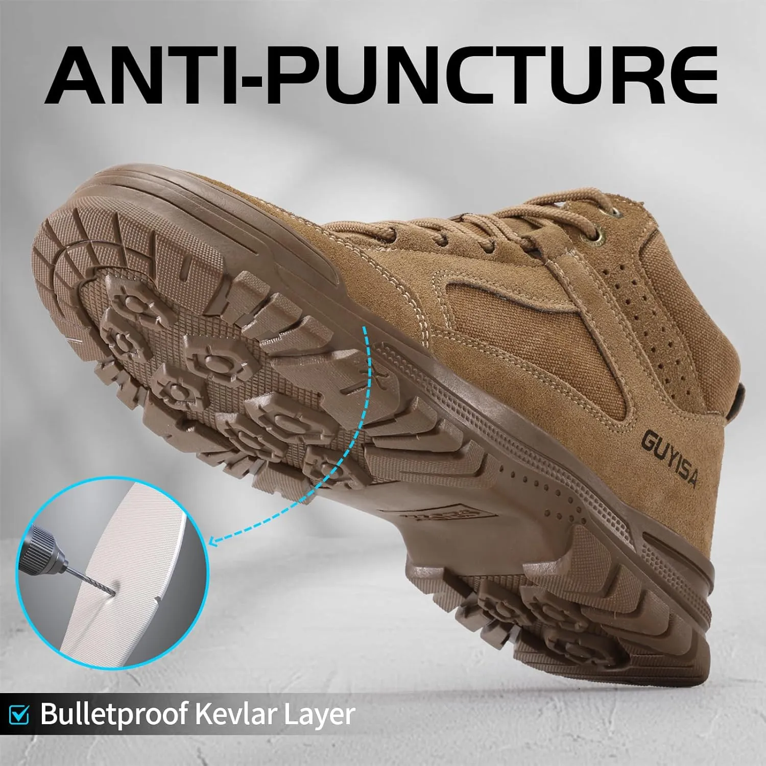 Steel Toe Shoes for Men Women Lightweight Work Shoes Mens Indestructible Safety Sneakers Puncture Proof Construction Shoe Composite Toe Sneakers