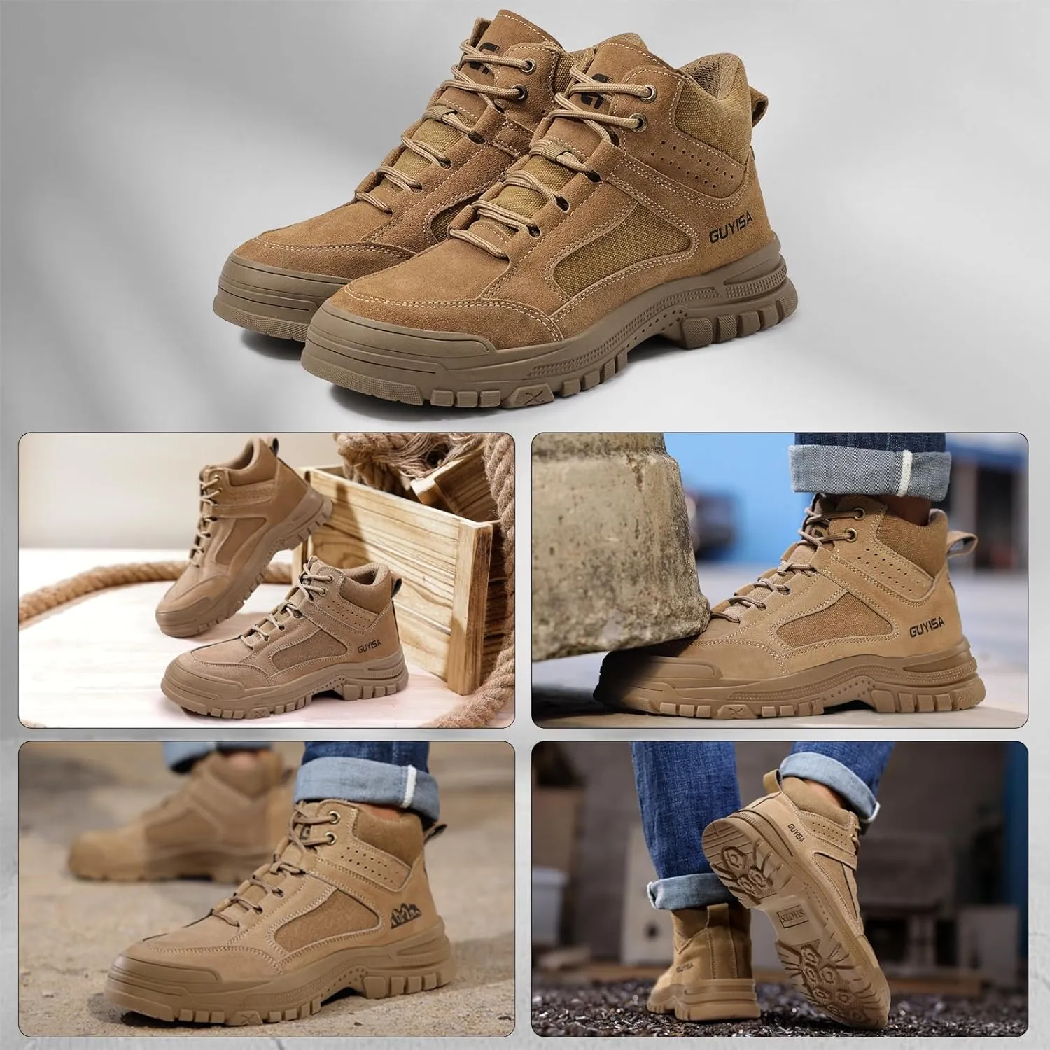 Steel Toe Shoes for Men Women Lightweight Work Shoes Mens Indestructible Safety Sneakers Puncture Proof Construction Shoe Composite Toe Sneakers