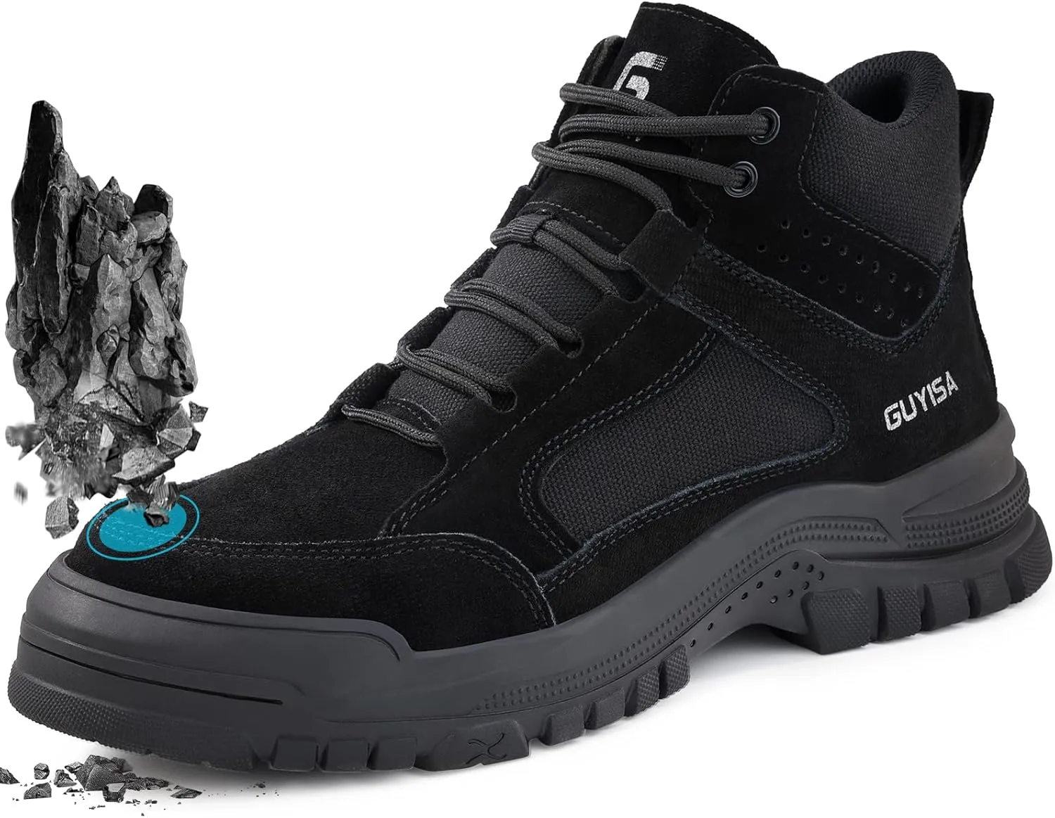 Steel Toe Shoes for Men Women Lightweight Work Shoes Mens Indestructible Safety Sneakers Puncture Proof Construction Shoe Composite Toe Sneakers