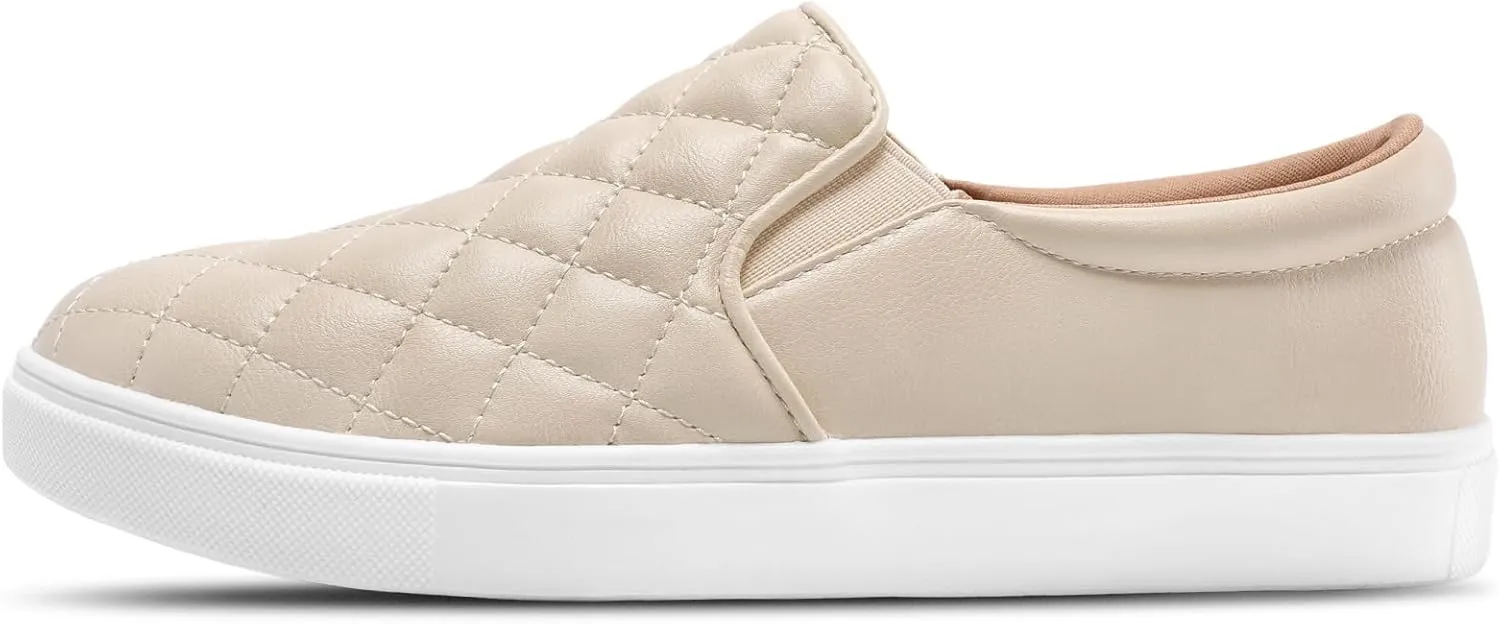 STQ Loafers for Women Memory Foam Slip On Sneakers EleeS Quilted 1.0 Comfort Fall Shoes