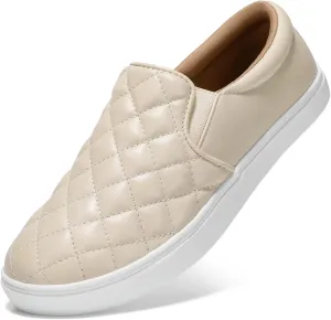 STQ Loafers for Women Memory Foam Slip On Sneakers EleeS Quilted 1.0 Comfort Fall Shoes