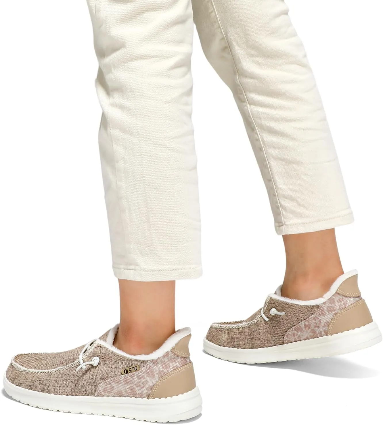 STQ Women's Loafers丨Orthopedic Fur Lined Ultralight Boat Casual Shoes with Arth Support