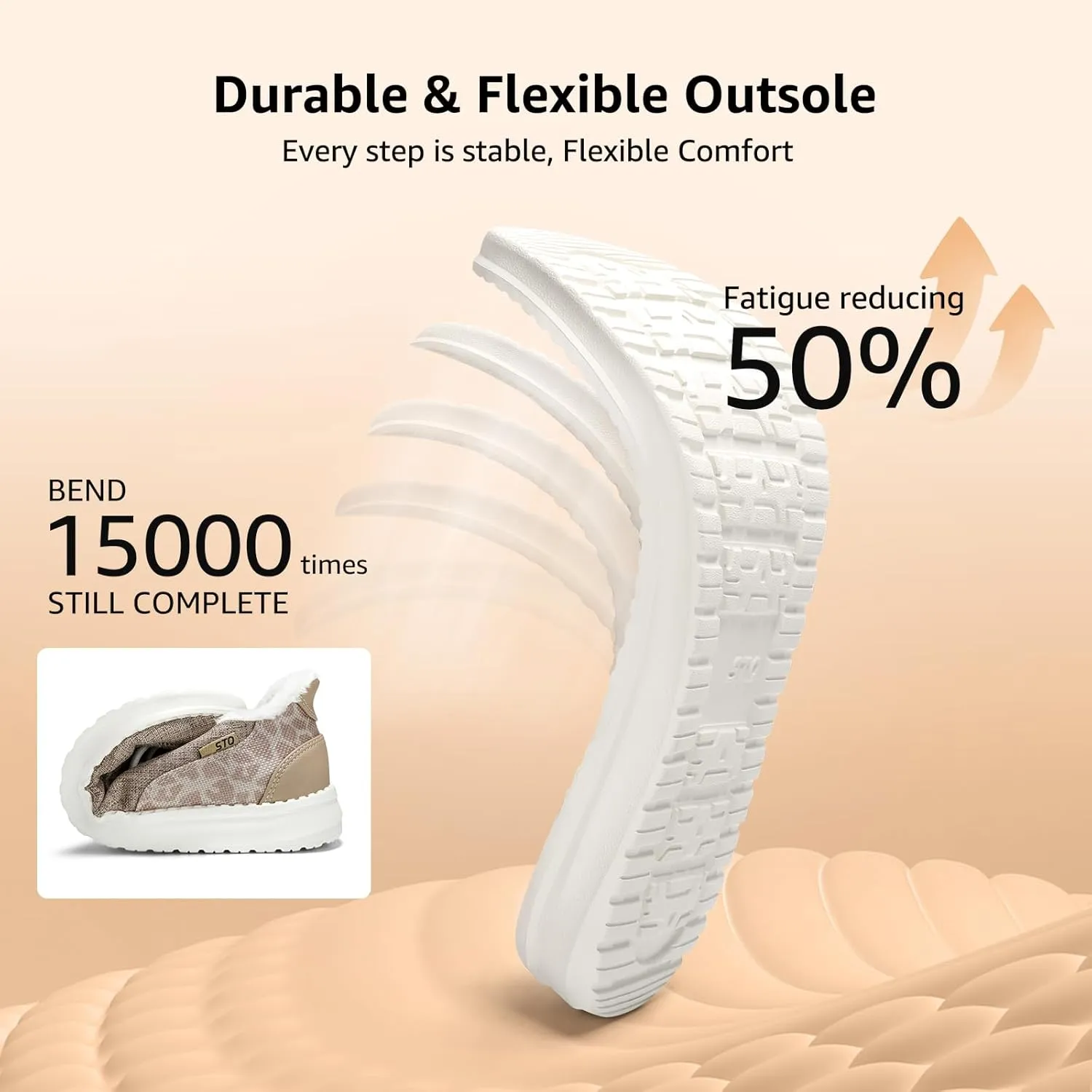 STQ Women's Loafers丨Orthopedic Fur Lined Ultralight Boat Casual Shoes with Arth Support