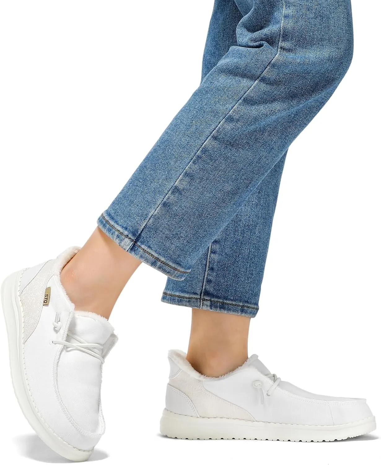 STQ Women's Loafers丨Orthopedic Fur Lined Ultralight Boat Casual Shoes with Arth Support