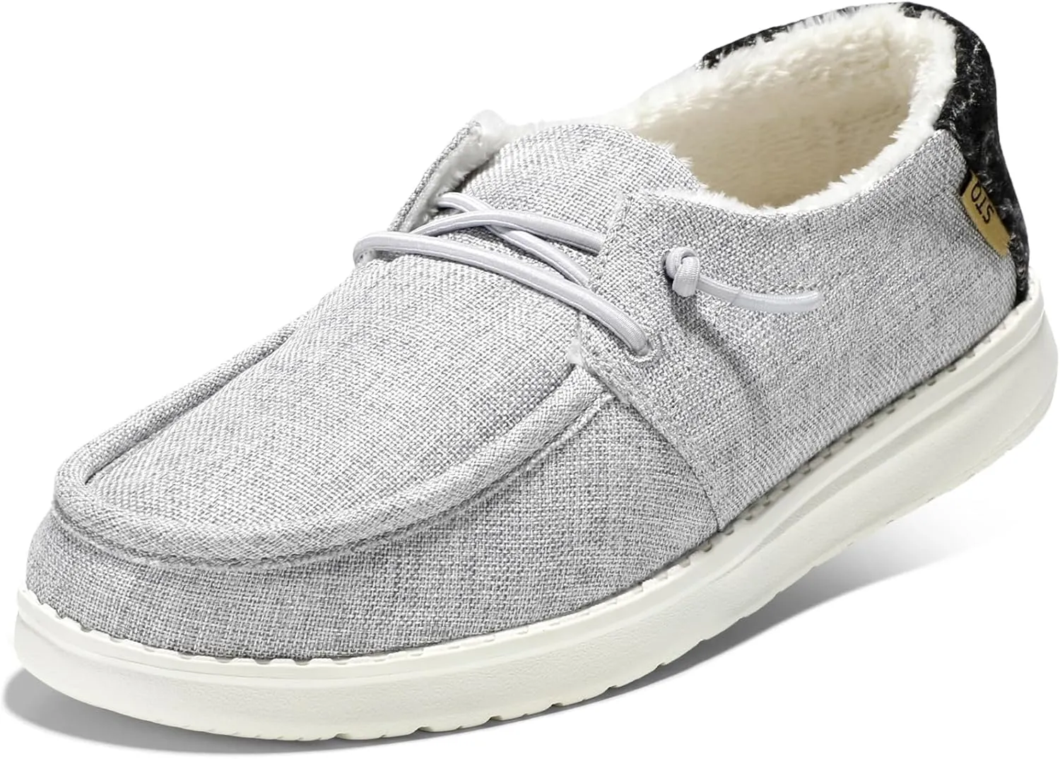 STQ Women's Slip on Fur Lined Loafers丨Orthopedic Cozy Ultralight Boat Casual Shoes with Arth Support