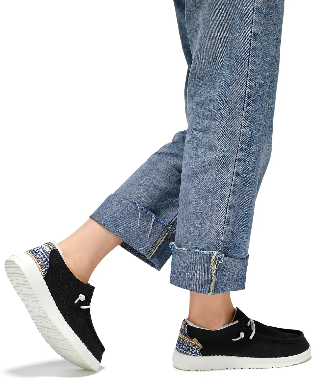 STQ Women's Slip on Loafers丨Orthopedic Comfotable Fur Lined Ultralight Boat Casual Shoes with Arth Support