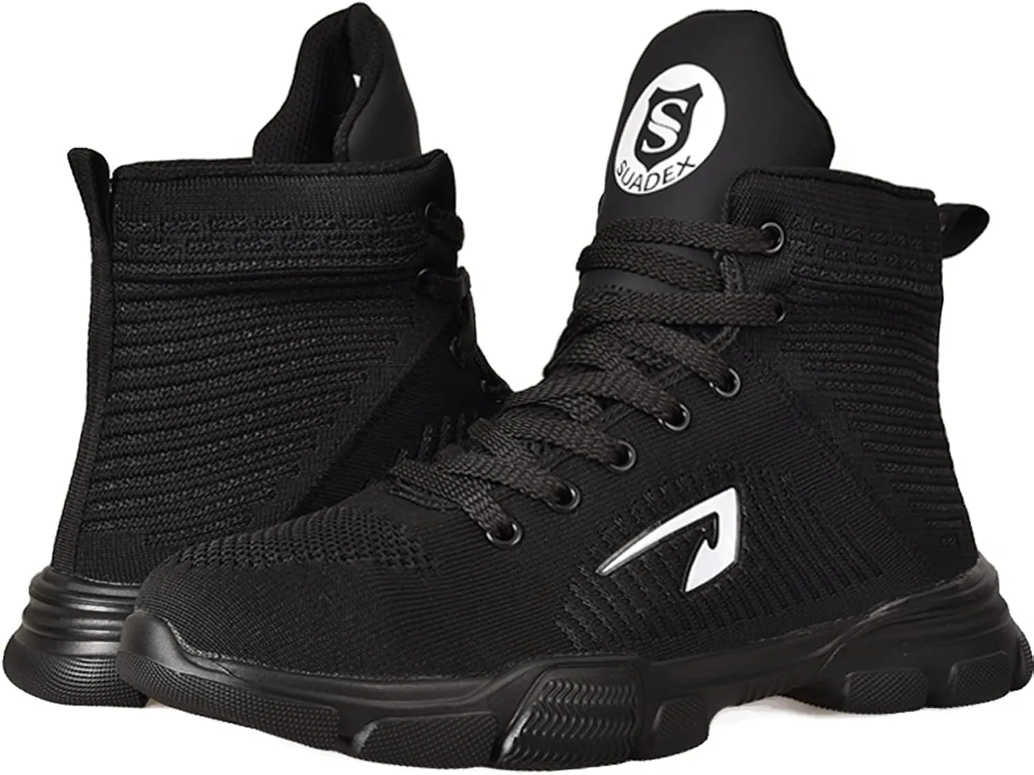 SUADEX Steel Toe Boots for Men Women Waterproof Arch Support Work Construction Indestructible Safety Boots