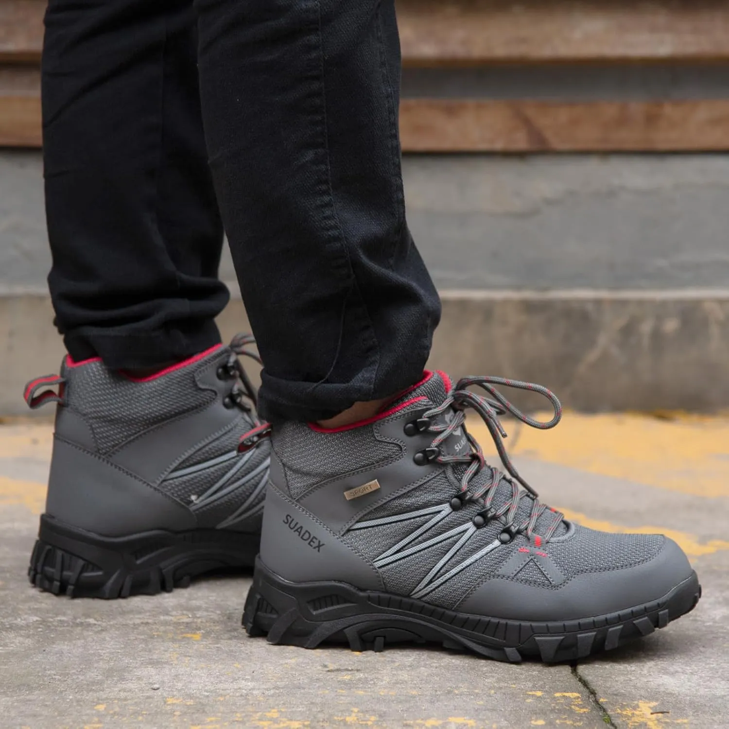 SUADEX Steel Toe Boots for Men Work Safety Indestructible Boots for Women Construction Shoes Composite Toe