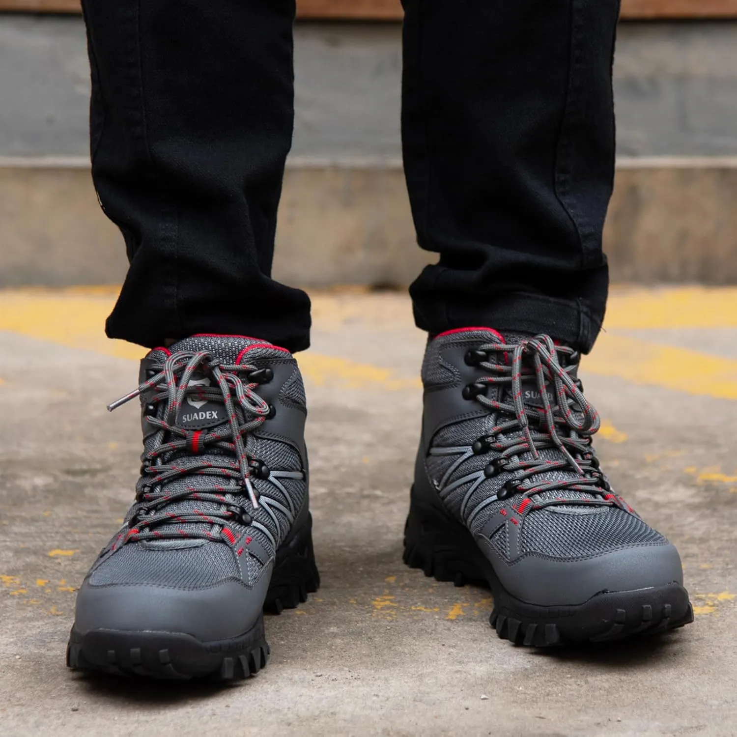 SUADEX Steel Toe Boots for Men Work Safety Indestructible Boots for Women Construction Shoes Composite Toe