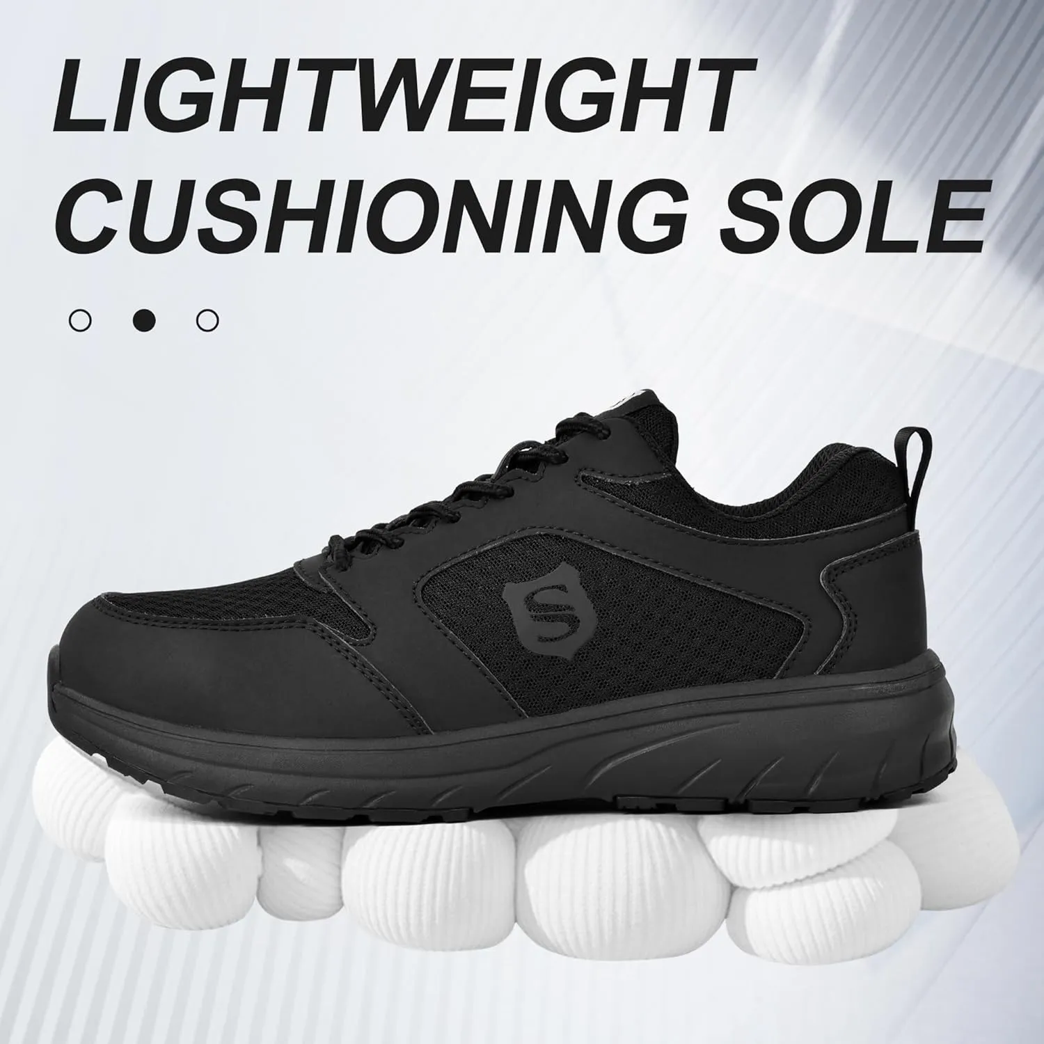 SUADEX Steel Toe Shoes for Men Women Safety Toe Work Shoes Breathable Steel Toe Sneakers Puncture Resistant