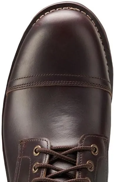 SUREWAY 6 Inch Men's Lace-up Ankle Boot - Cap Toe, Captain Genuine Leather Lace up Chukka Boots for Men,Classic Comfort Oxford Style Footwear