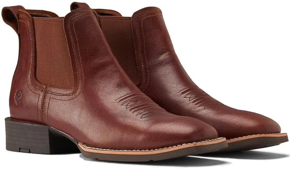 SUREWAY Men's Lace-up Ankle Boots - Cap Toe, Captain Genuine Leather Lace up Chukka Boots for Men,Classic Comfort Oxford Style Footwear