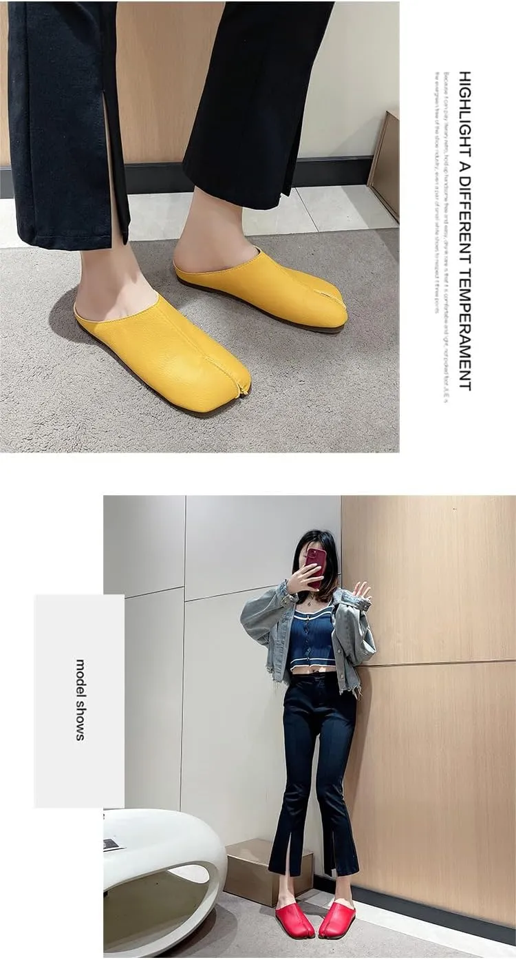 Tabi Shoes Loafer Mules Flats Split Toe Ballet Sandals Non Slip Alternative Breathable Cute Emo Y2K Kawaii Fashion Trendy Elegant Dressy Pumps Office Business Spring Summer Fall Outdoors