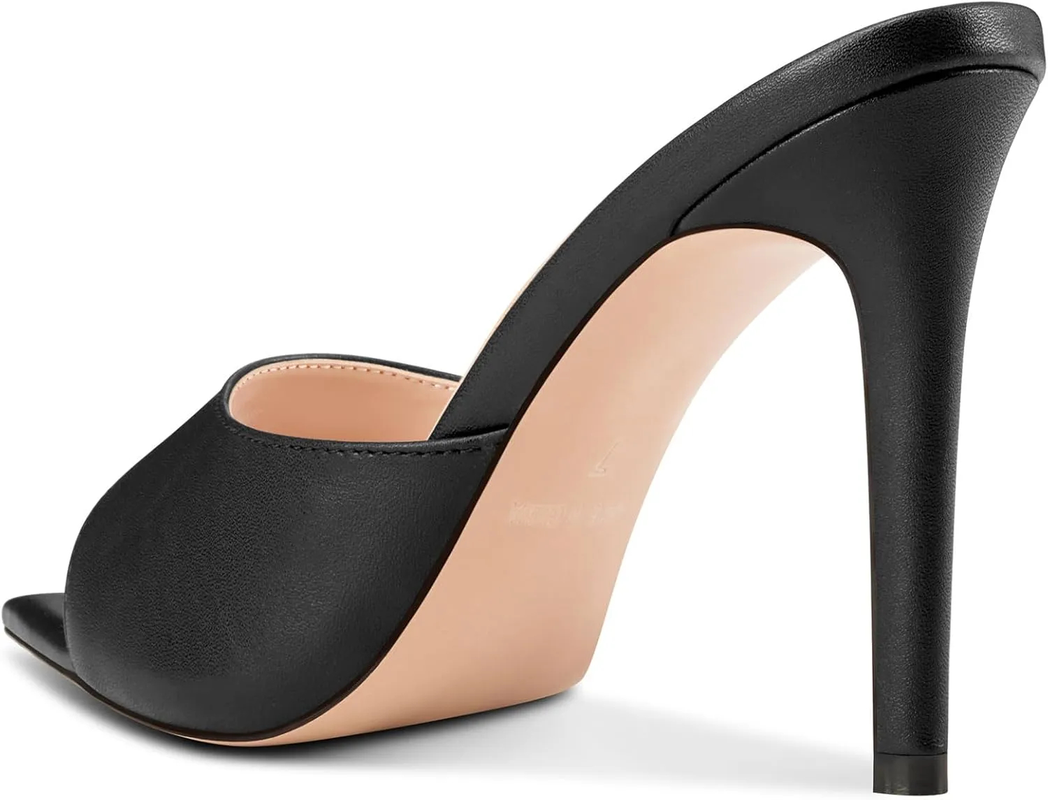 TNYNFBEB Womens Girl Stiletto High Heel Peep Open Pointed Toe Mules Shoes Sandals Slingback Wedding Prom Dress Cute 3.9 Inches Heels