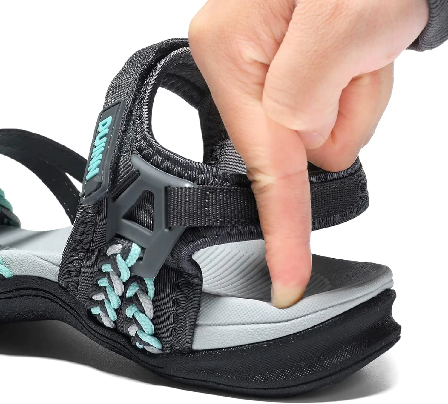 UBFEN Womens Hiking Sandals Sport Sandals Straps with Adjustable Hooks Arch Support Beach Vacation Casual Camping