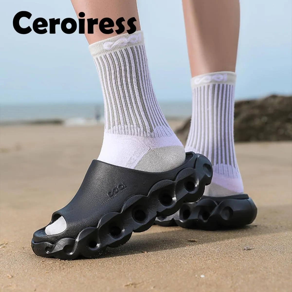 Unisex Outdoor Sandals for Fashion Outfit with 5cm Height Boost & Arch Support & Post-Workout Recovery - Waterproof Quick-Dry Lightweight Mules & Clogs, Non-Slip Durable Slides