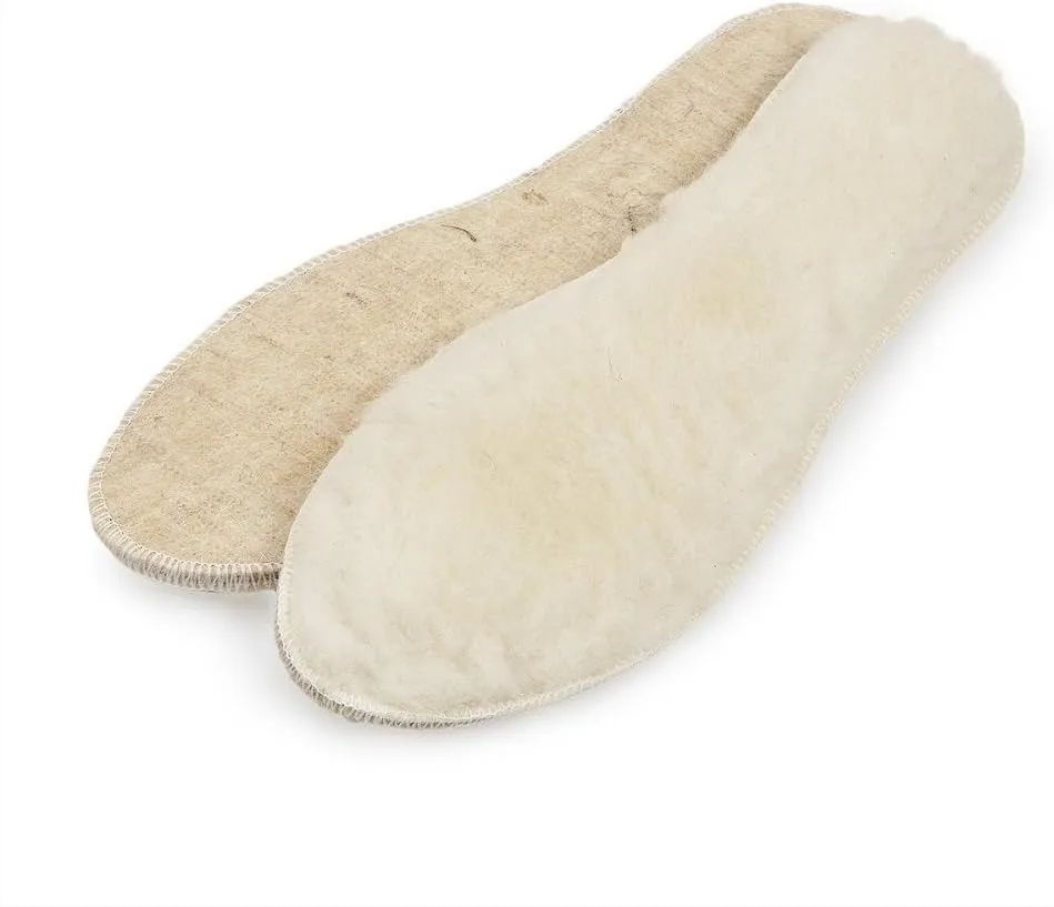 Unisex Sheepskin Insoles Warm Soft Cozy