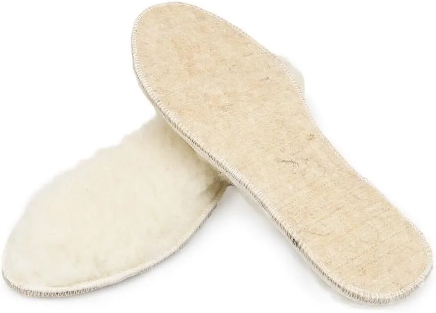 Unisex Sheepskin Insoles Warm Soft Cozy