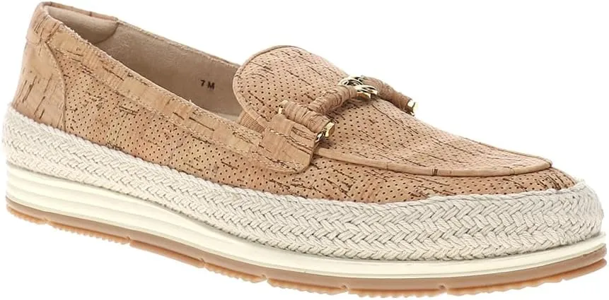 VANELi Womens Quarzi Athleisure Perforated Slip On Loafers Casual - Beige