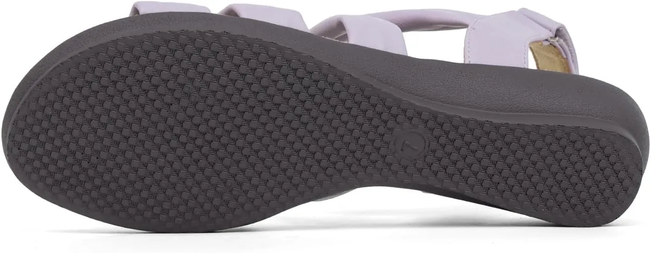 VJH confort Women’s Flat Sandals, Soft Straps Slip-on Open Toe Light Weight Elastic Slingback Comfort Casual Walking Sandals