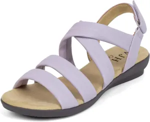 VJH confort Women’s Flat Sandals, Soft Straps Slip-on Open Toe Light Weight Elastic Slingback Comfort Casual Walking Sandals