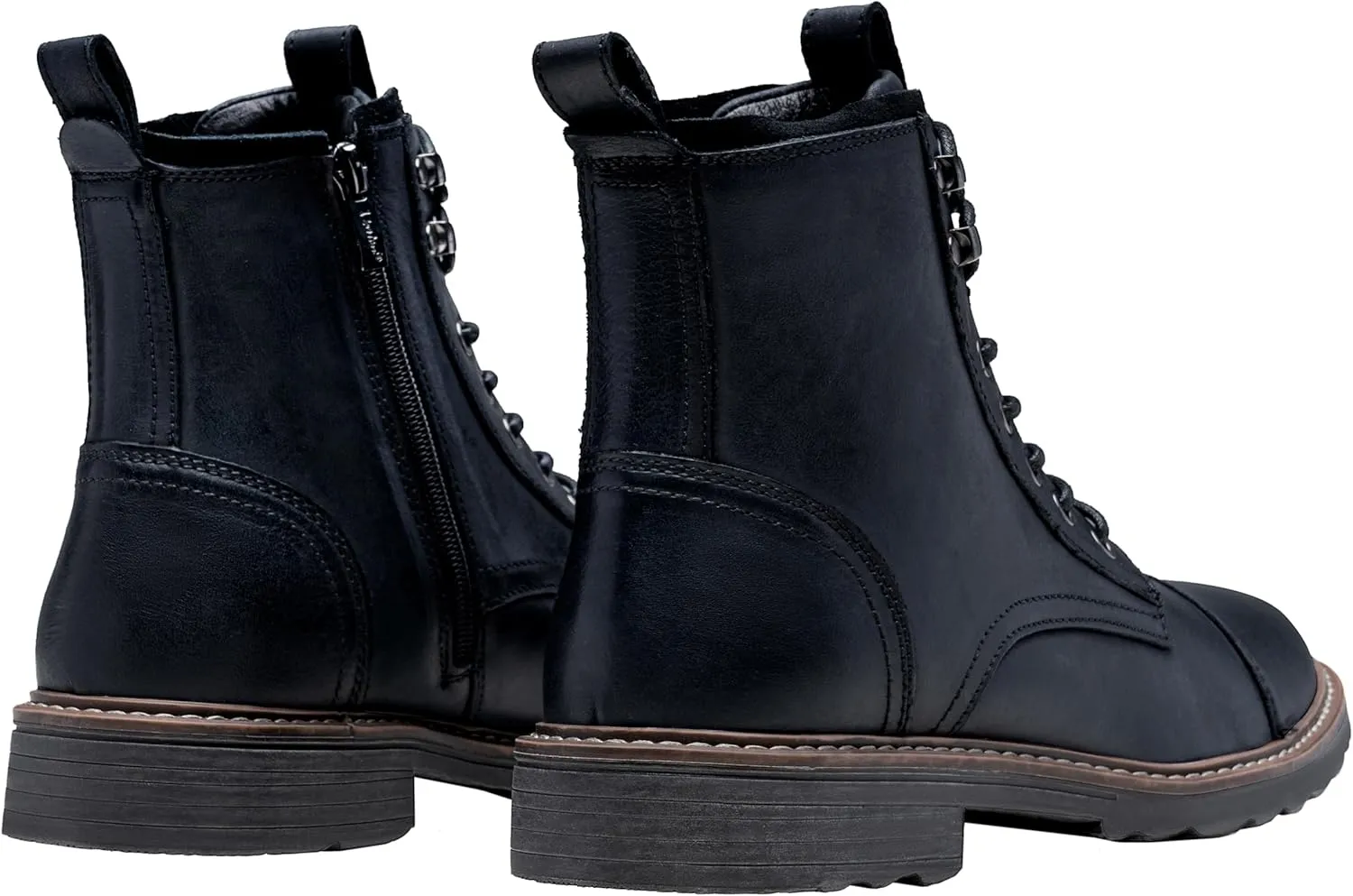 Vostey Mens Boots Motorcycle Casual Boots for Men Zipper Fashion Chukka Boots Mens