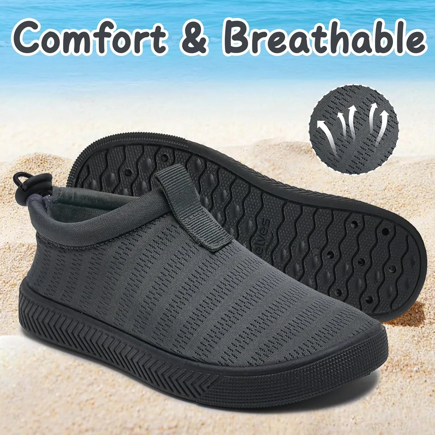 WateLves Toddler Water Shoes Kids Boys and Girls Quick Dry Water Sneakers Slip On Aqua Swim Shoes for Beach Daily Walking